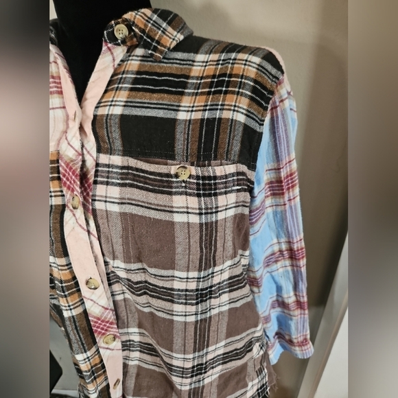Rails Womens Multi-Color  Chelsea Plaid Flannel Top XS - Picture 7 of 14